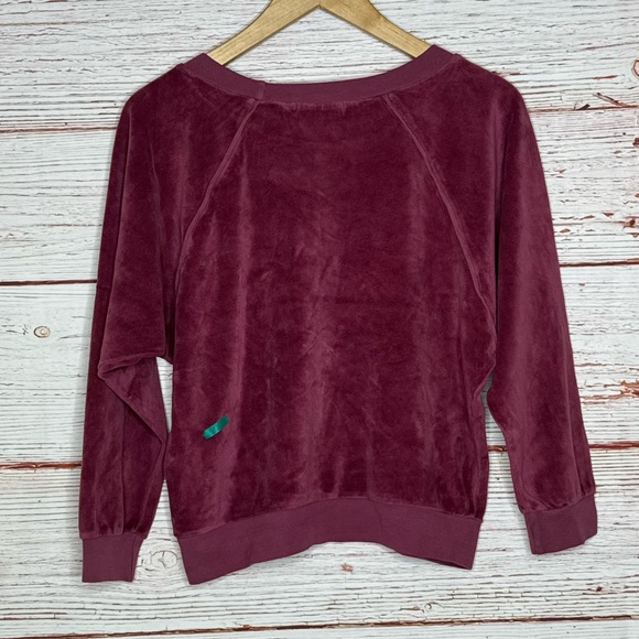 New Suzie Kondi The Saba Raglan Top in Cerise Velour Sz S - Picture 4 of 7
